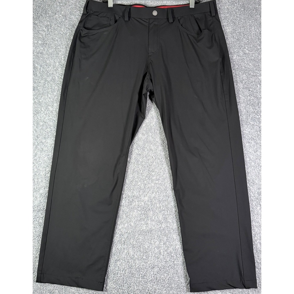 Redvanly Kent Pull-On Golf Pants Men's XL 27" Black Stretch Performance Trousers